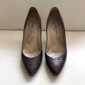Jimmy Choo Gray Leather Heels